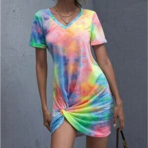 NWT Tie Dye XS Rainbow Dress